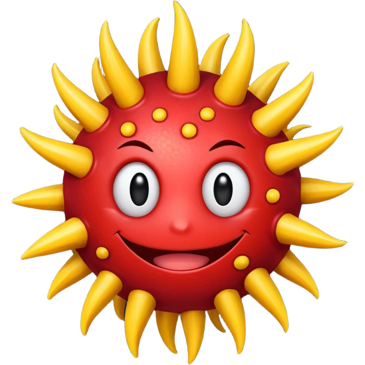 smiling red virus emoji