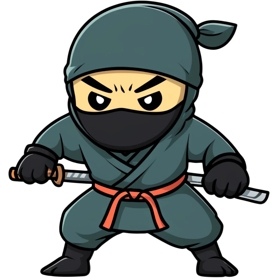 scared ninja emoji