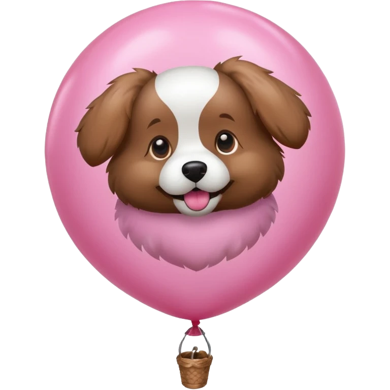 Chien en ballon rose emoji