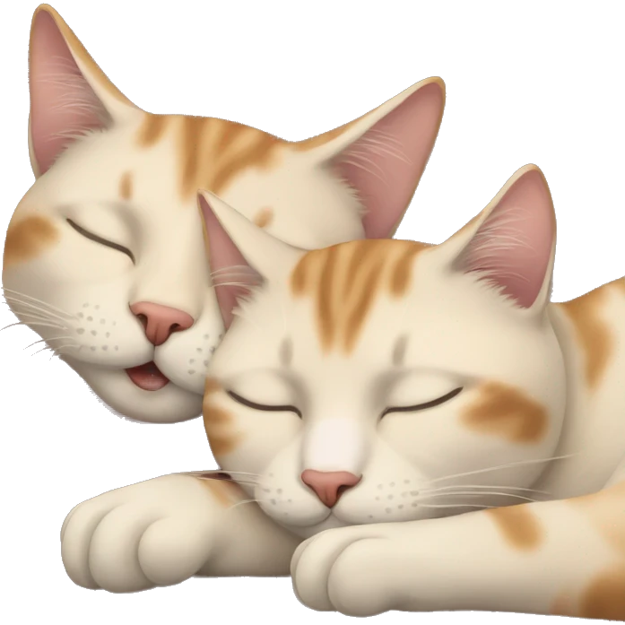 two cats sleeping emoji