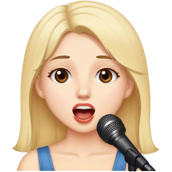 Girl singing emoji