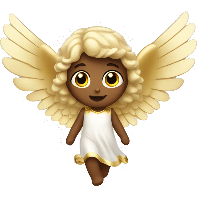 Sweet Angel with golden Wings  emoji