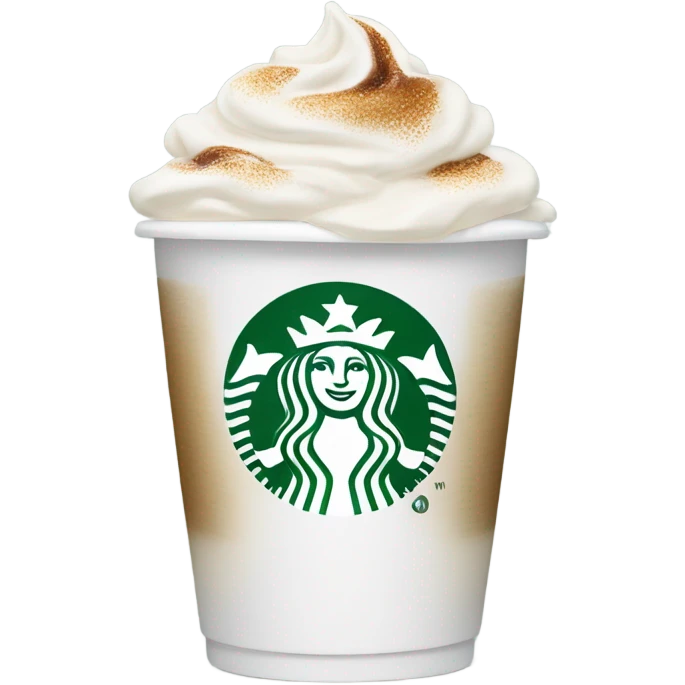 white starbucks with cream emoji