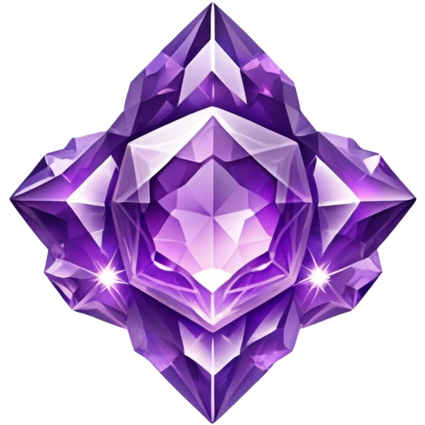 Epic divine legendary celestial complex detailed iridescent amethyst emoji