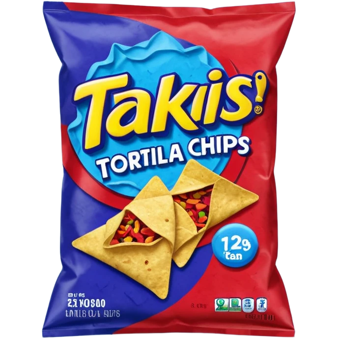 takis blue chips bag
 emoji