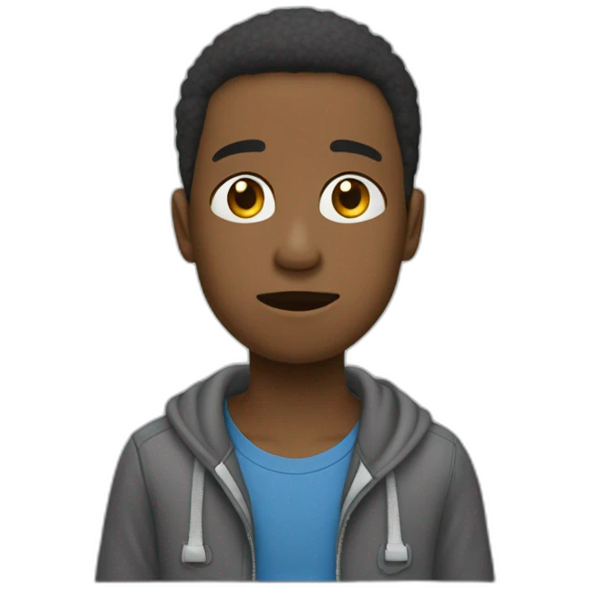 Un garçon qui pleure et qui dit même pas un vu emoji