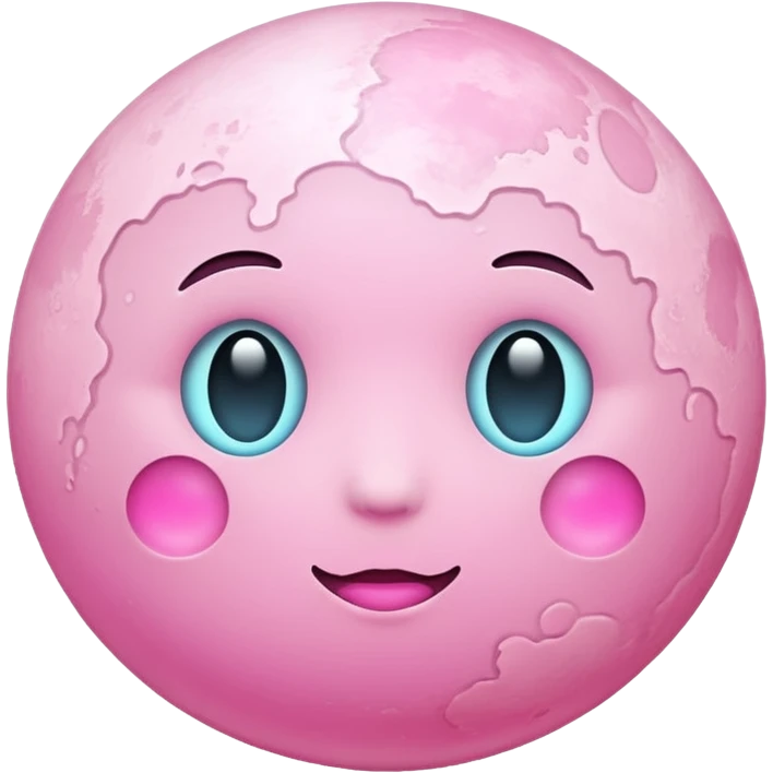 Pink moon emoji