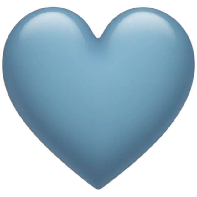 Grey blue heart emoji