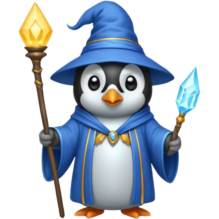 Penguin Wizard emoji
