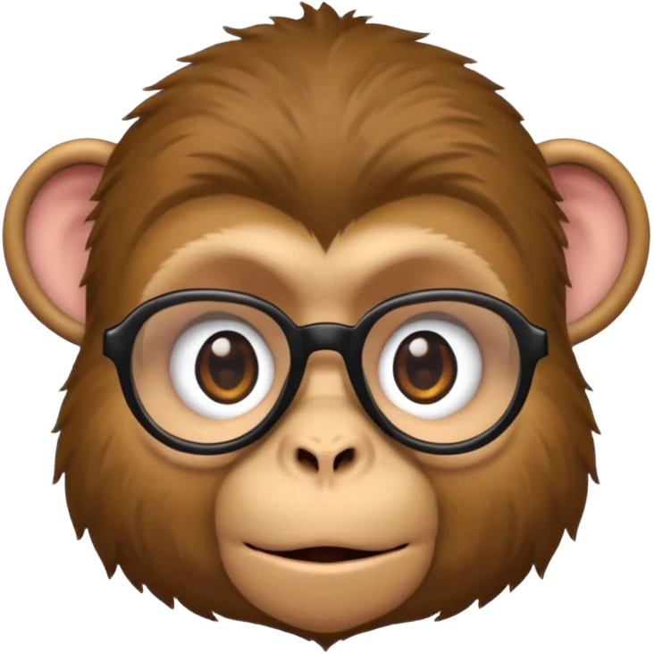  monkey with black glasses  emoji