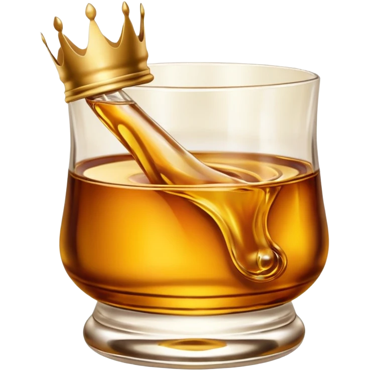 crown royal crown gold glass with black background emoji
