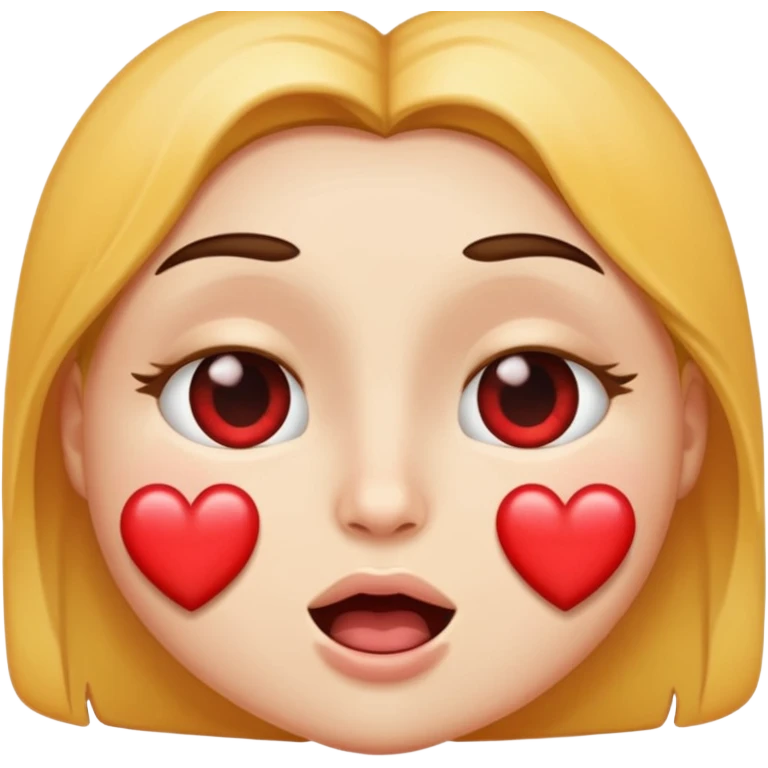 Face with heart eyes and drool coming out of mouth emoji