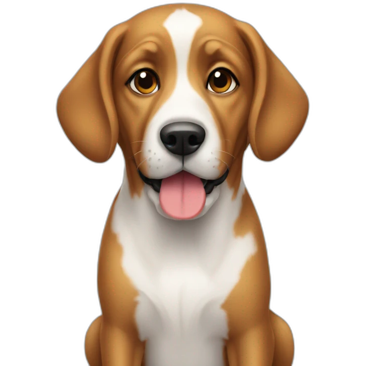 dog sitting for picture emoji