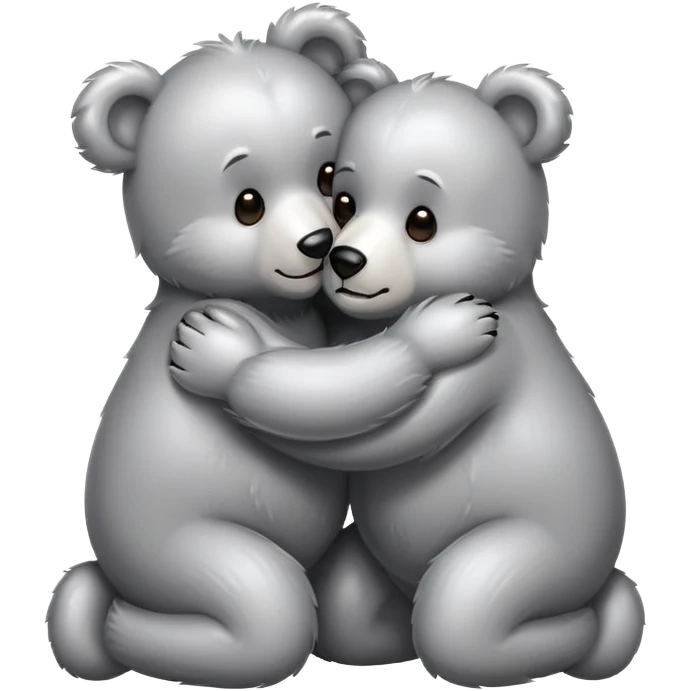 Cute bears silver like friends emoji