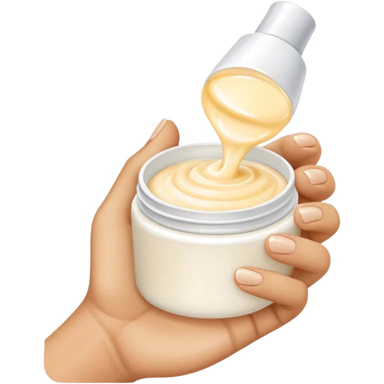 hand with cream  emoji