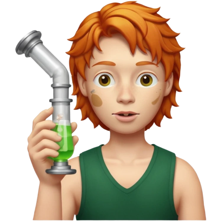 ginger with a bong emoji