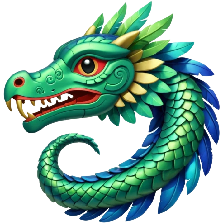 Quetzalcóatl, feathered serpent from Aztec mythology emoji