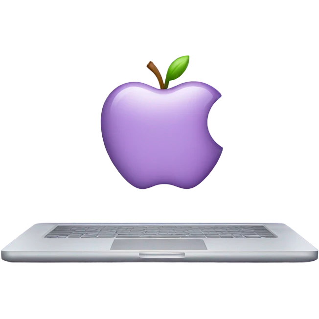 light purple laptop apple emoji