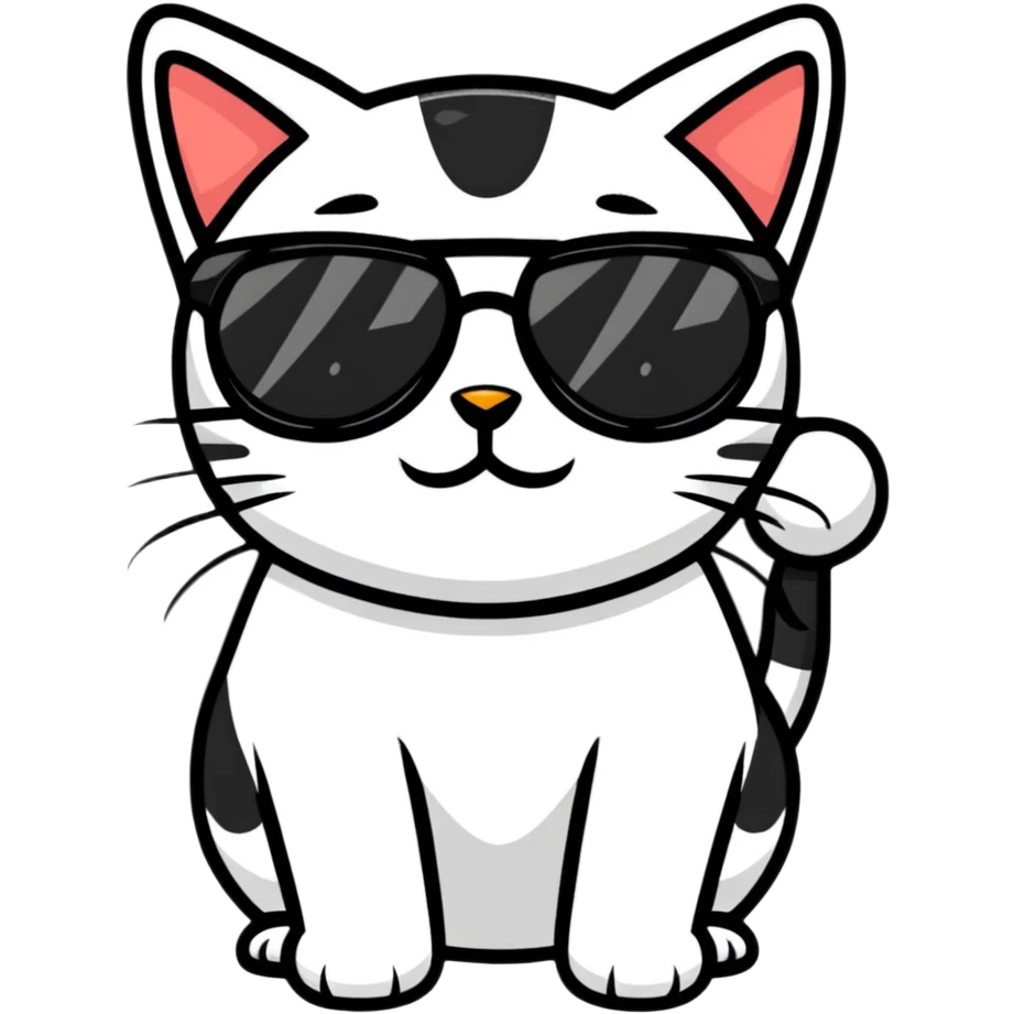 Cat with sunglasses emoji