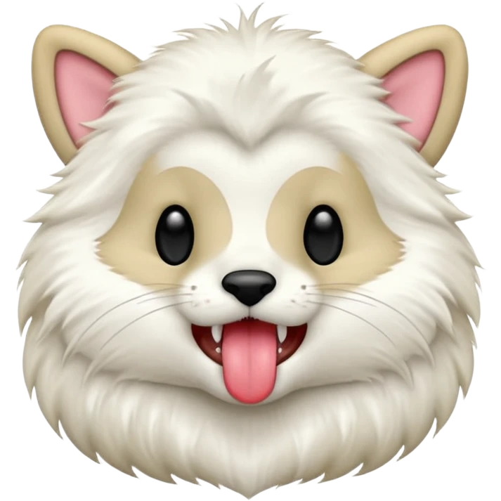 A thrumbo from the game rimworld. Front view, sticks the tongue out and licks. animated emoji
