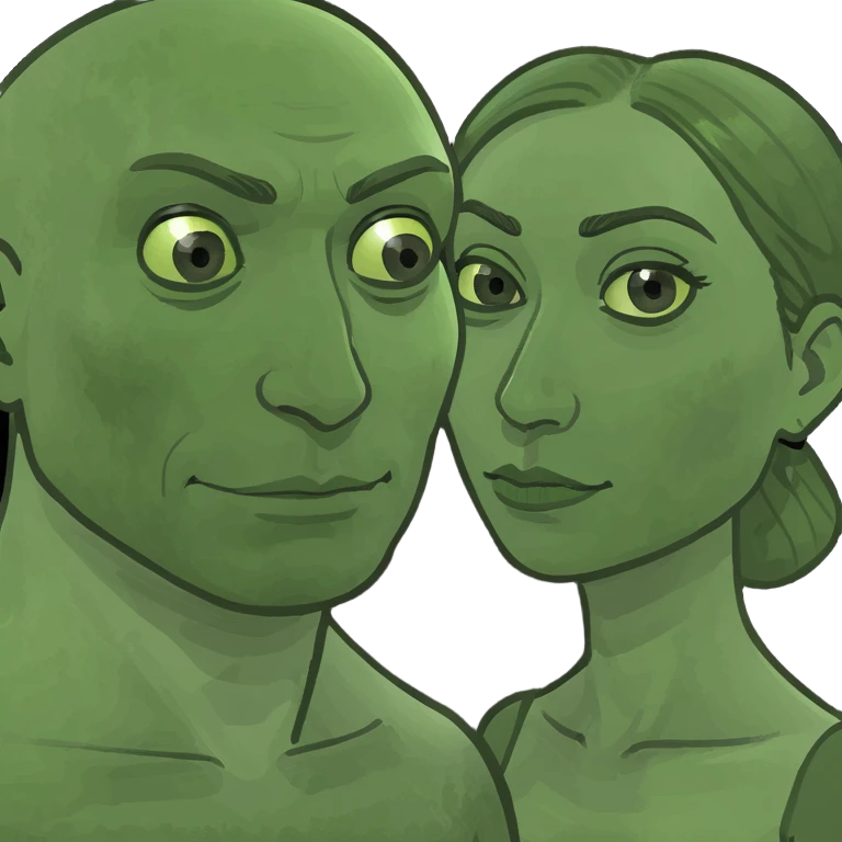 Face to face woman and man emoji