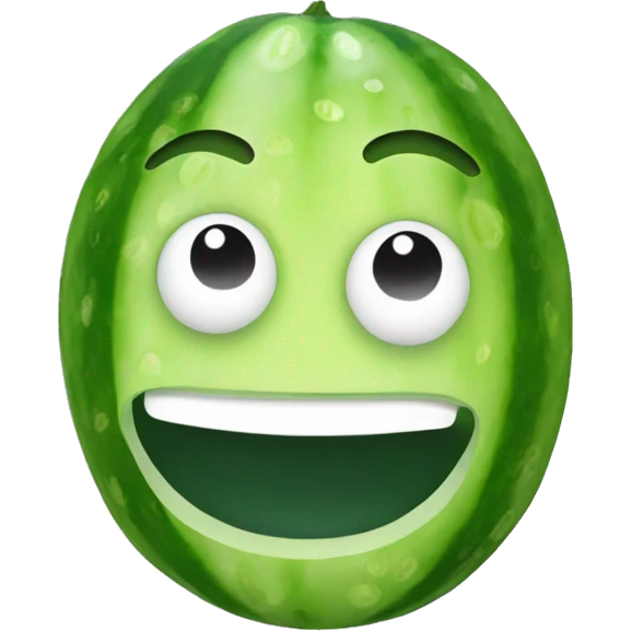 Smiley with cucumber on its eyes and face mask  emoji