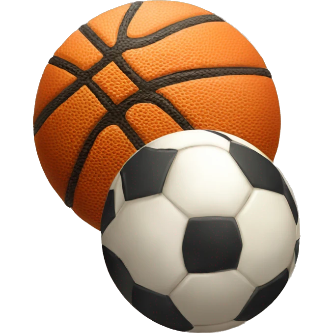 Basketball and soccer  emoji