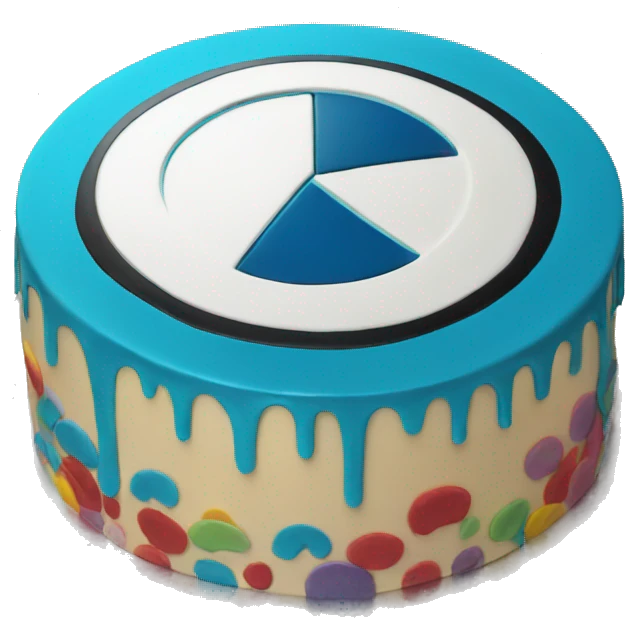 Cake with bmw logo emoji