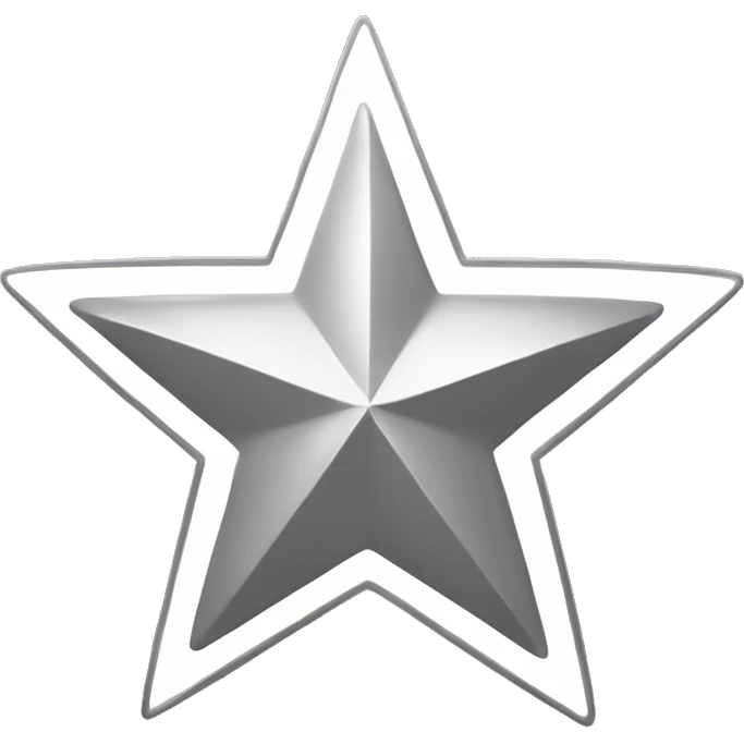 Simple silver star like this one ⭐️just coloured silver  emoji