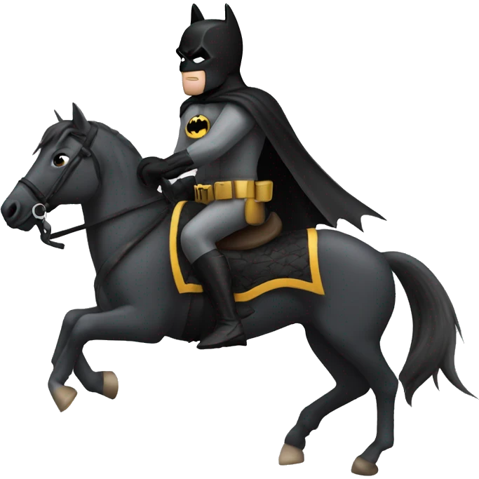 Batman riding horse emoji