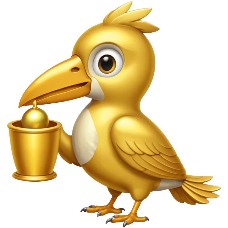 karga, holding a shiny object in beak emoji