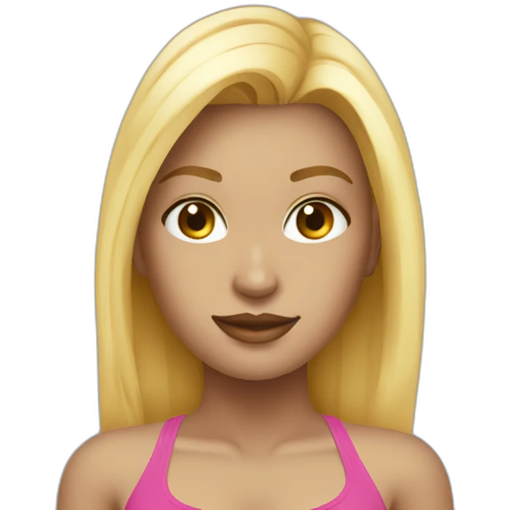 Girl blonde bikini rose emoji