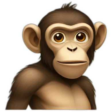 monkey versus human emoji