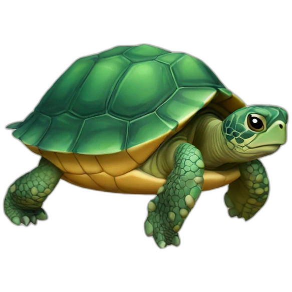 Une tortue emoji