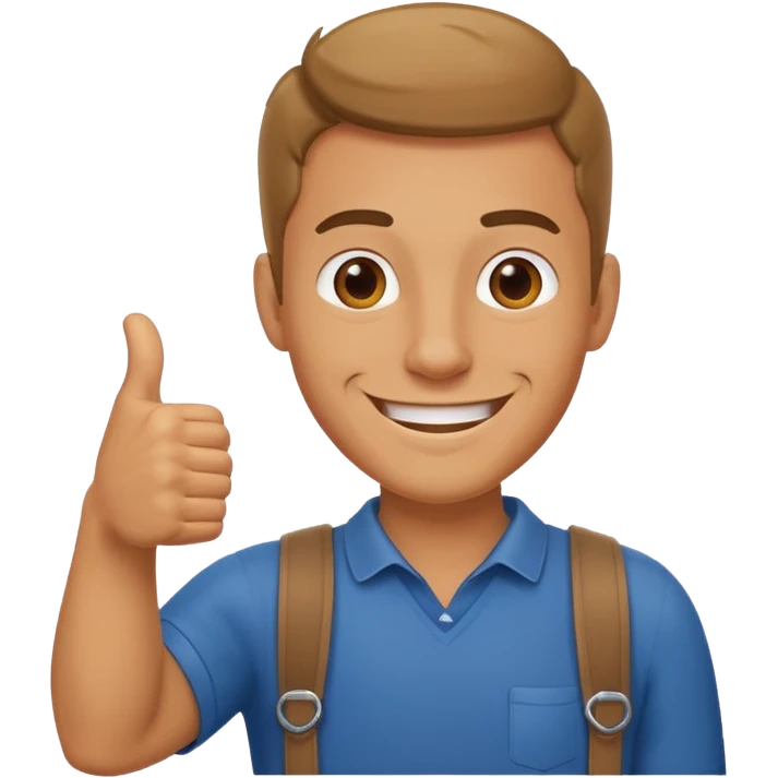 Man thumbs to the side emoji