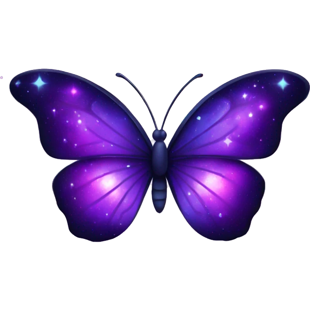 sparkly starry glowing purple-gradient nebula galaxy butterfly emoji