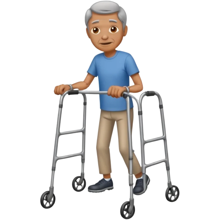 Man with walking frame emoji