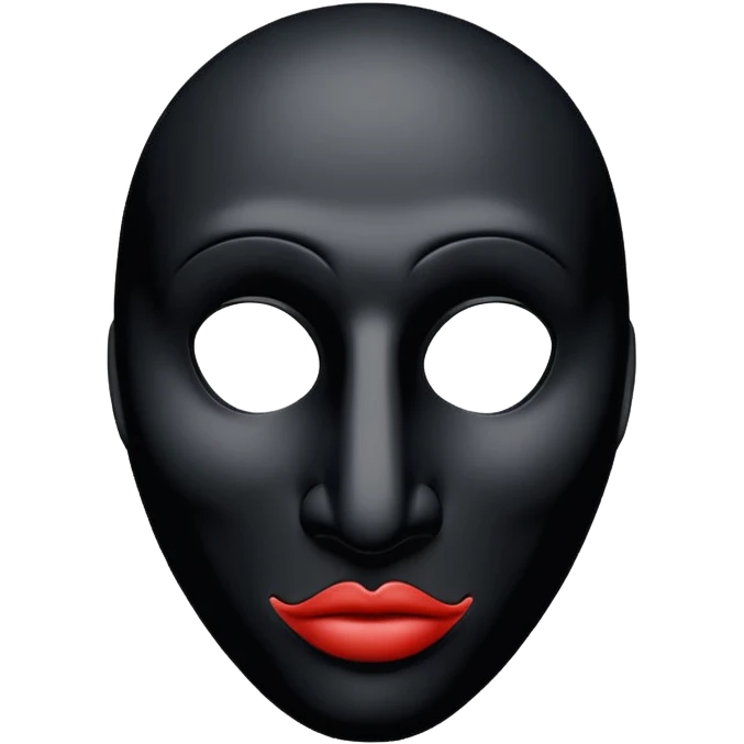black mask with long nose emoji