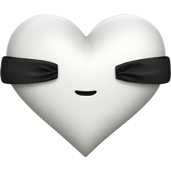 white heart with black bow emoji