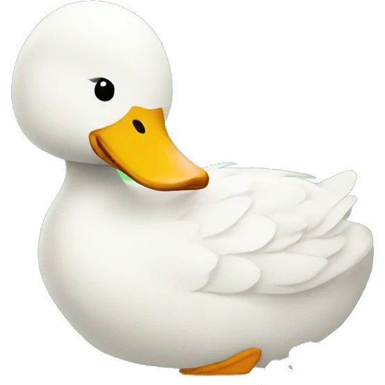 Duck with flowers emoji