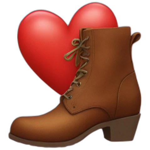 Heart shaped boot emoji