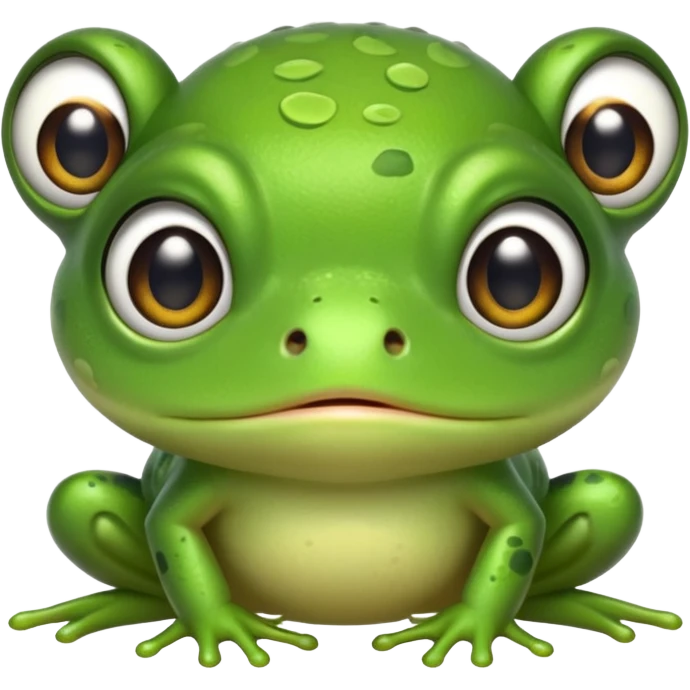 Green cute emoji