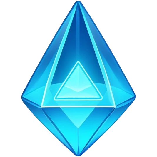 neon blue glowing plumbob emoji