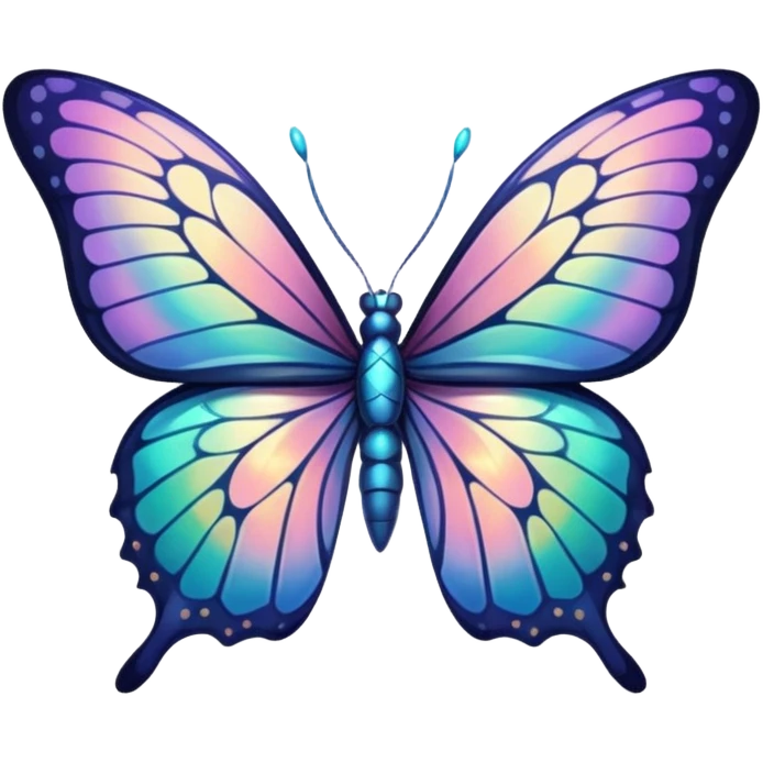 Holographic butterfly emoji