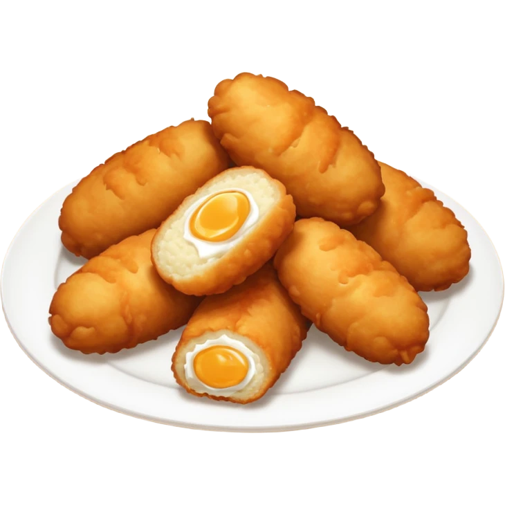 4 4 potato croquettes fried emoji
