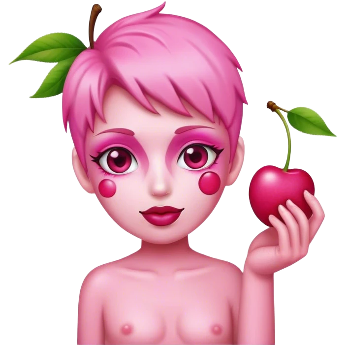 Pink cherry’s  emoji