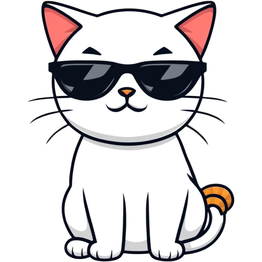 Cat with sunglasses emoji