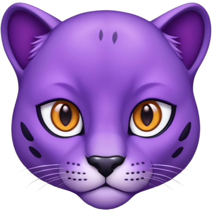Purple Panther face turned to the slight right emoji