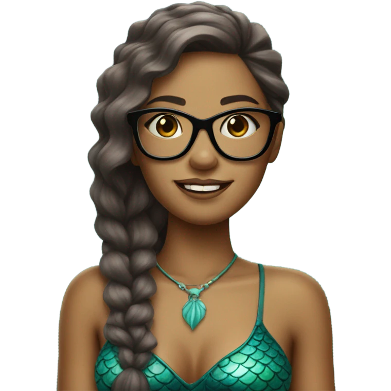 Mermaid wearing glasses  emoji