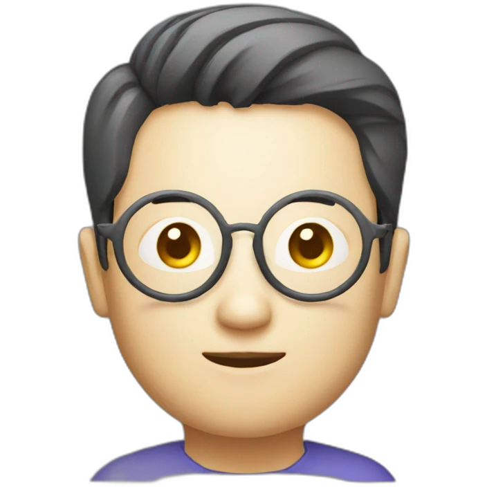 chinese round glasses developer emoji